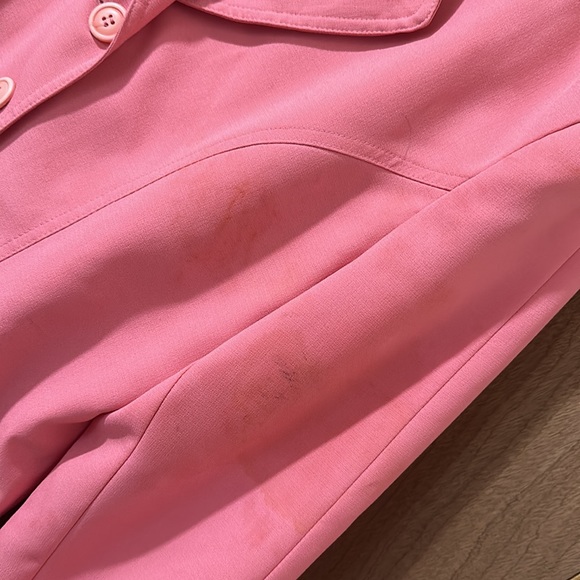 Size 6 Coral Pink Jacket and Skirt Suit by Christine V - Picture 2 of 7